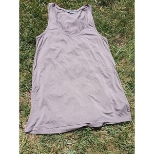 Vince Micromodal Tank Top Taupe Mushroom Quiet Luxury Capsule Wardrobe Medium